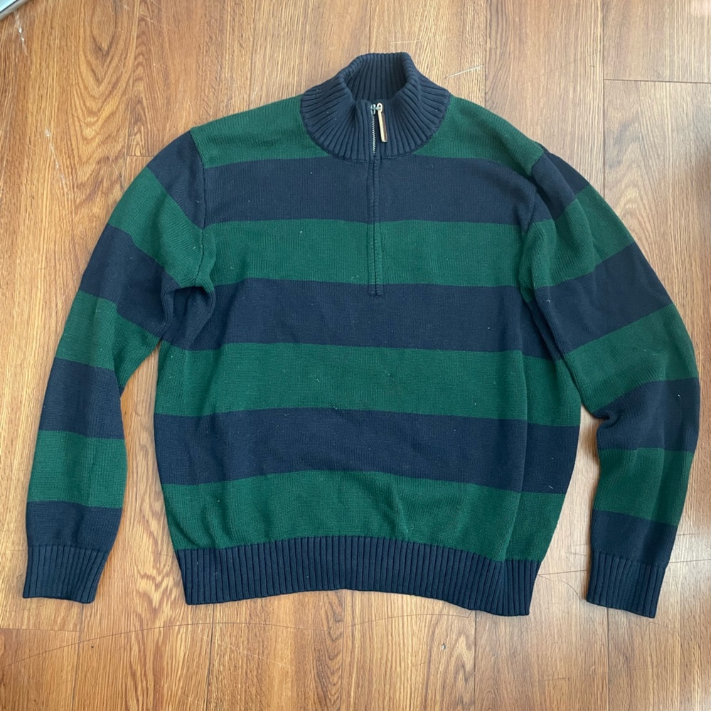 Brandy Melville Black and Green Knit Sweater